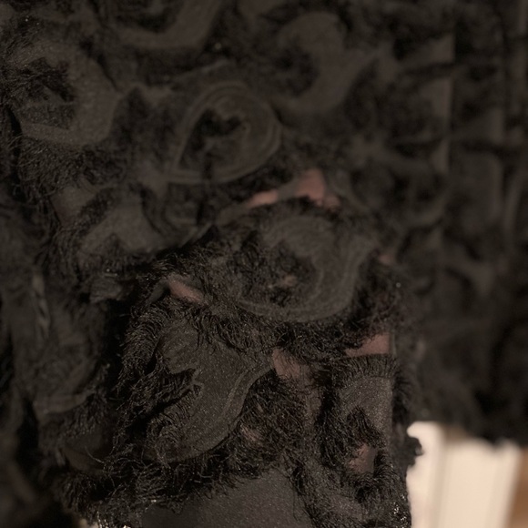 Fuzzy black blouse. - Picture 2 of 3